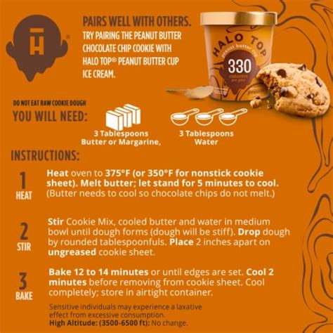 Halo Top Peanut Butter Chocolate Chip Light Cookie Mix Oz Ralphs