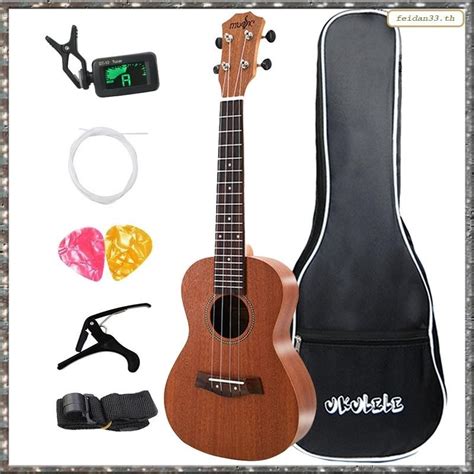 LHY Sapele Concert Ukulele Kits 23 นว 4 สายฮาวายมนกตารพรอม