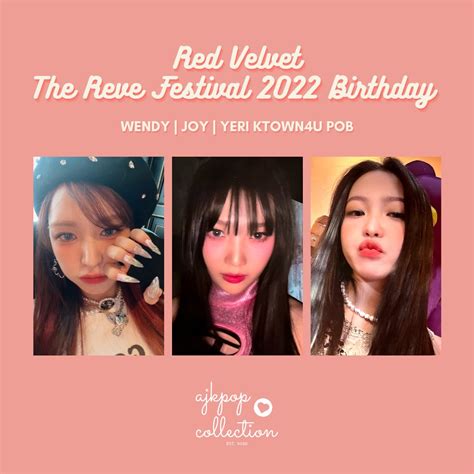 Red Velvet The Reve Festival 2022 Birthday Wendy Joy Yeri Ktown4u