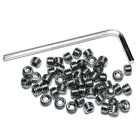 Zdingtech 50pcs Set Screws 10 32 X 18 Inch 304 Stainless Steel Allen