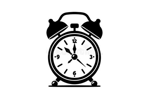 Clock Silhouette Minimalist Vector Art Illustration Stock Illustration