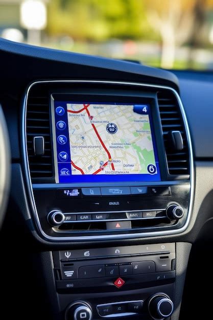 Close up of gps navigation system in car | Premium AI-generated image