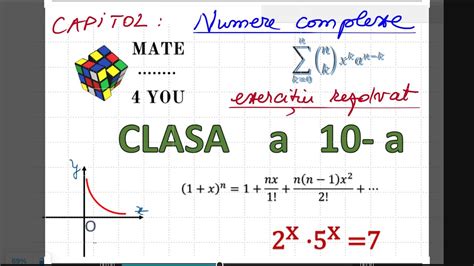 Clasa A X A Numere Complexe Exercitiu Rezolvat YouTube