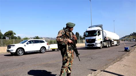 South Africa Deploys Army Over Burning Of Trucks Braces For Unrest