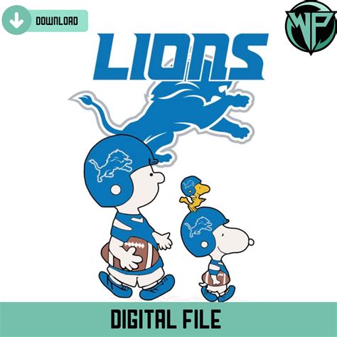 Snoopy The Peanuts Detroit Lions Svg Inspire Uplift