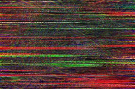 Glitch Effect On The Screen Interference On The Monitor Cyberpunk