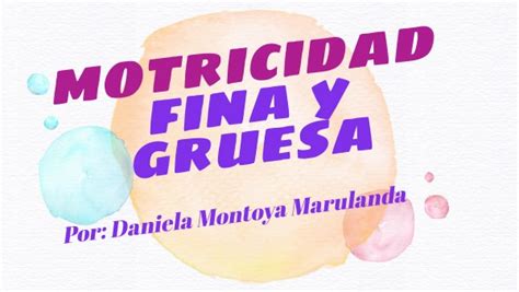 Motricidad Fina Y Gruesa