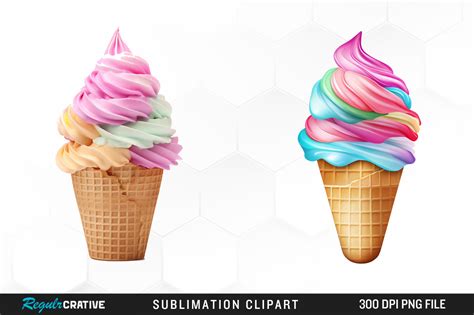 Watercolor Ice Creams Cone Clipart Png Gr Fico Por Regulrcrative