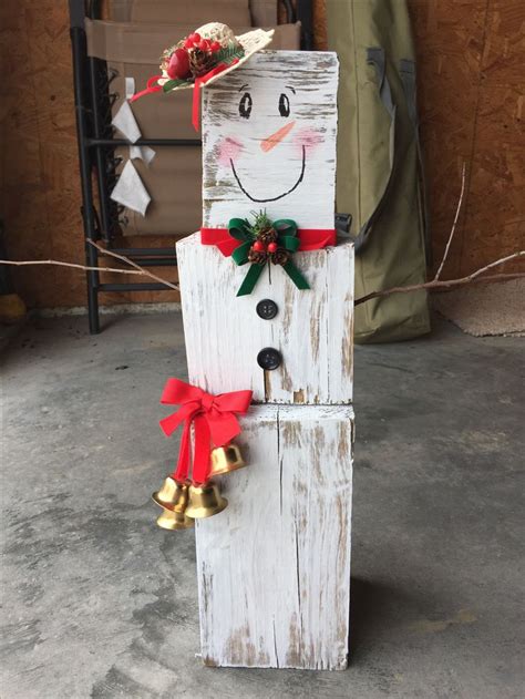 Block Snowman Bottle Opener Wall Snowman Blocks Ladder Decor