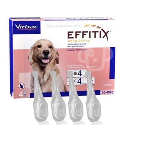 Effitix Antiparasitaire Pack Unit S Pipettes Pour Chiens Taille