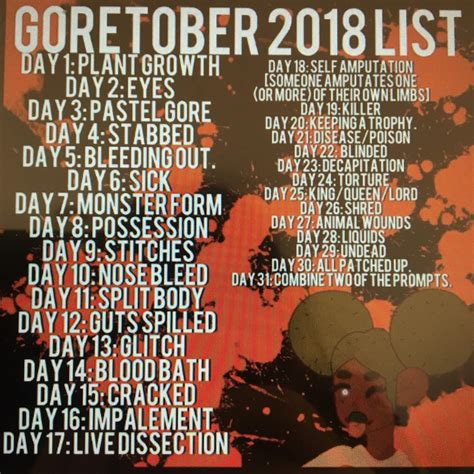 Goretober 2018 Wiki ArtAcademy Amino