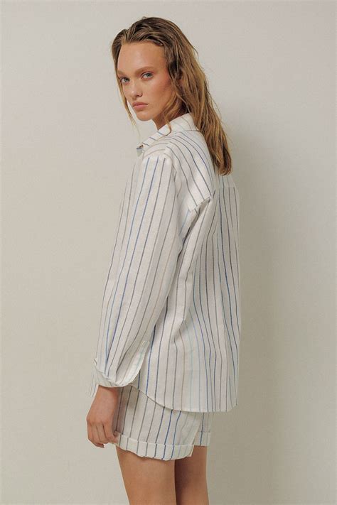 Купить женские рубашки NUDE цветная полоска Описание фото цена