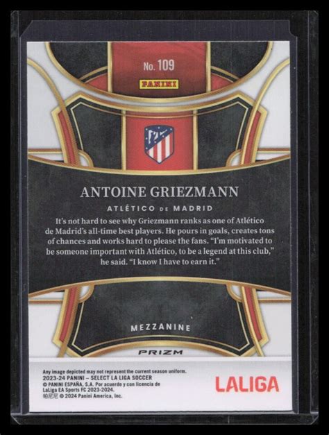 2023 24 Panini Select La Liga Mezzanine Silver Prizm Antoine Griezmann