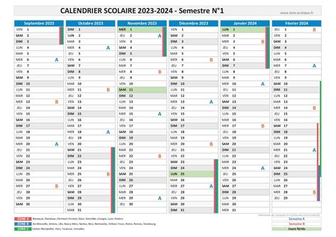 Calendrier scolaire 2023 2024 Dates officielles dela rentrée et des