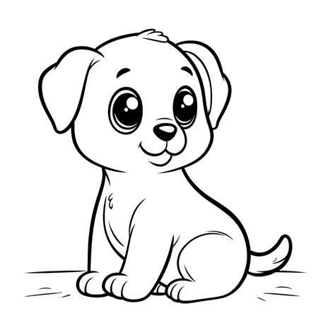 Desenhos de Um Cachorrinho Fofo para Colorir e Imprimir - ColorirOnline.Com