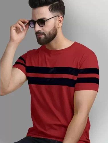 Cotton Stylish Men Striped T Shirts At Rs 85 In Lucknow ID 25459050412