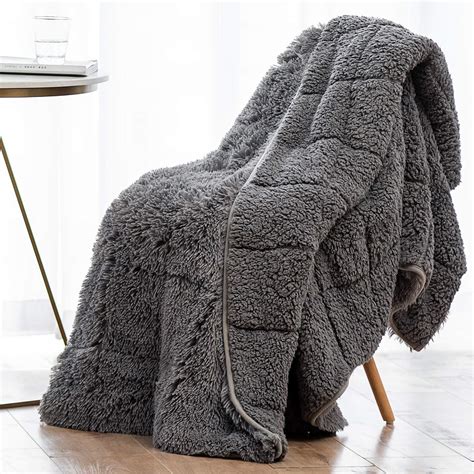 Wemore Shaggy Long Fur Faux Fur Weighted Blanket Cozy And Fluffy Plush