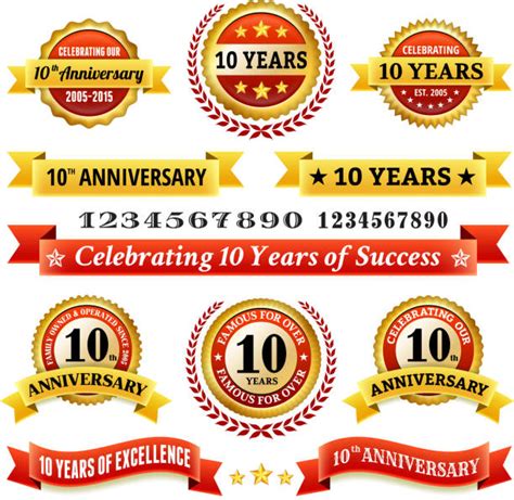 10 Year Celebration Illustrations Royalty Free Vector Graphics And Clip