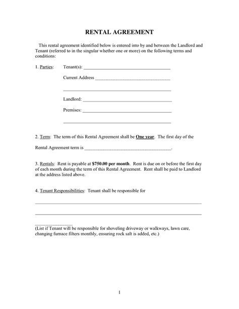 20 Rental Agreement Templates Word Excel Pdf Formats