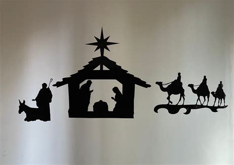 Large Nativity Window Cling Christmas Window Clings Etsy