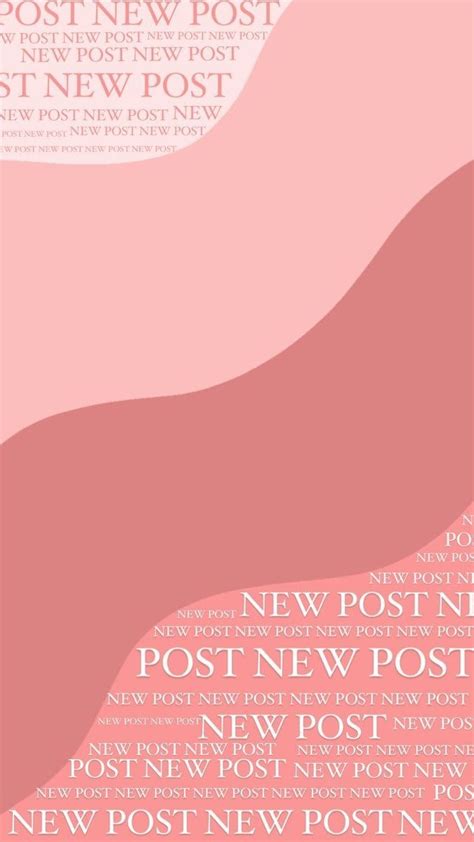 A Pink And White Poster With The Words New Post