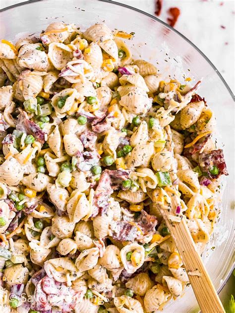 Bacon Ranch Pasta Salad Recipe Savory Nothings