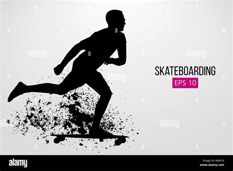 Silhouette Of A Skateboarder Vector Illustration Stock Vector Image