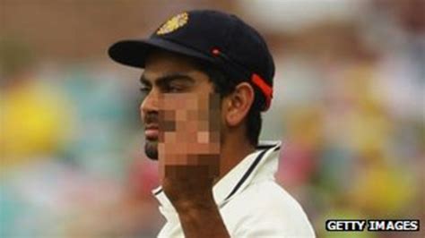 India Cricketer Virat Kohli Fined For Obscene Gesture Bbc News