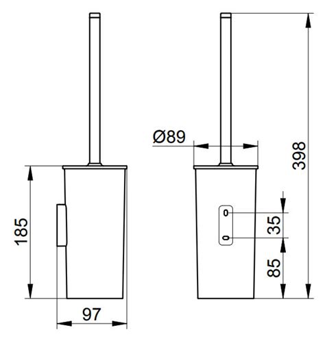 Keuco Moll Wall Mounted Toilet Brush Holder White