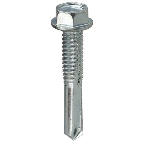 L H Dottie Self Drilling Screw X In Zinc Plated Steel Hex