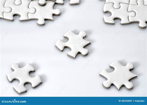 Plain White Jigsaw Puzzle Stock Image Image Of Patience