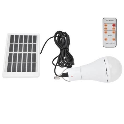 Cikonielf Ampoule à LED 7W LED Ampoule Solaire Lumière Panneau Solaire