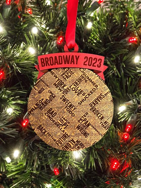 Broadway 2023 Engraved Ornament 2023 Collection - Etsy