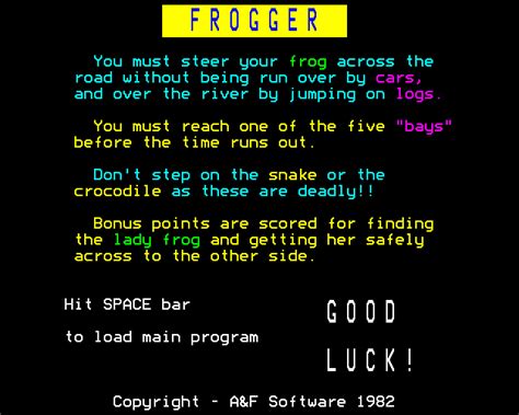Frogger 1982 Mobygames