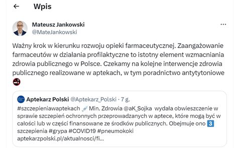 Cowzdrowiu Kt Re Szczepienia Ochronne Wykonywane W Aptece B D