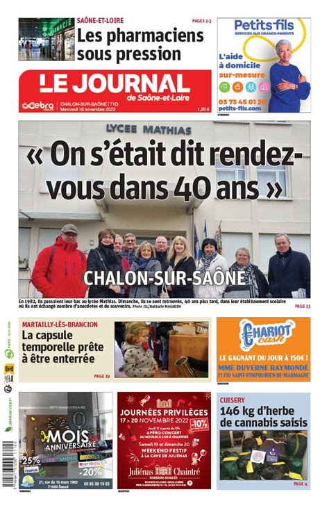 Le Journal de Saône et Loire N20221116 du 16 novembre 2022 à