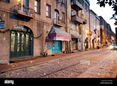 Usa Georgia Ga Historic Savannah West River Street Restaurants