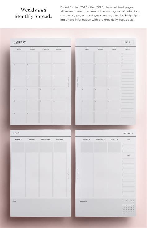 2023 Planner Inserts Printable 2023 Diary And Calendar Etsy Australia