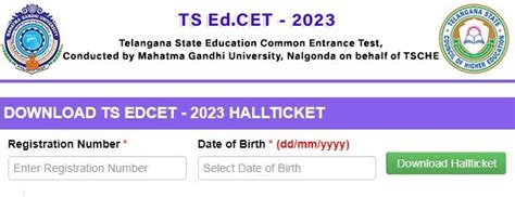 TS EdCET Hall Ticket 2023 Link OUT Edcet Tsche Ac In Exam