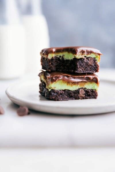 Mint Brownies With Chocolate Ganache Topping Chelsea S Messy Apron