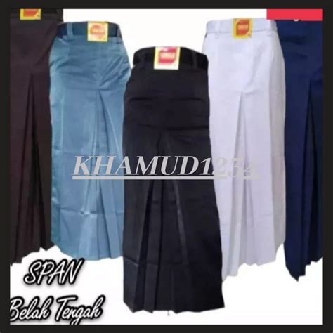 Jual Rok Span Seragam Sekolah Smpsma Belah Satu Shopee Indonesia