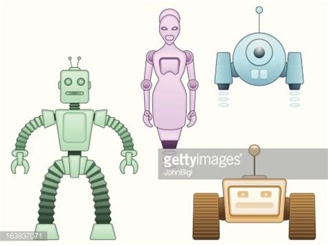 Cartoon Robot Family Stock Clipart | Royalty-Free | FreeImages