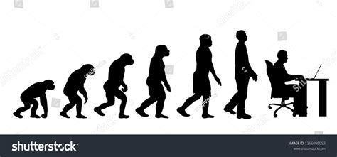 Malte Theorie Der Evolution Des Menschen Stock Vektorgrafik Lizenzfrei 1366095053 Shutterstock