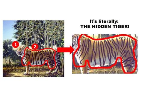 Puzzle Theres A Hidden Tiger In This Painting Can You Find It In