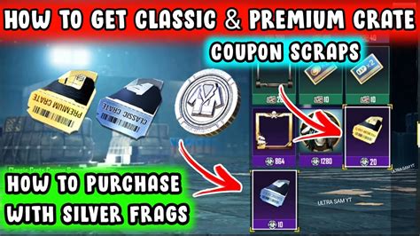 How To Get Classic Premium Crate Coupon Scrap In Silver Fragments In