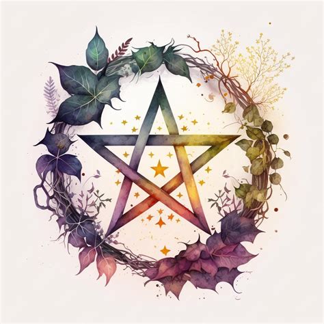 Premium Ai Image There Is A Pentagram With A Star Surrounded By