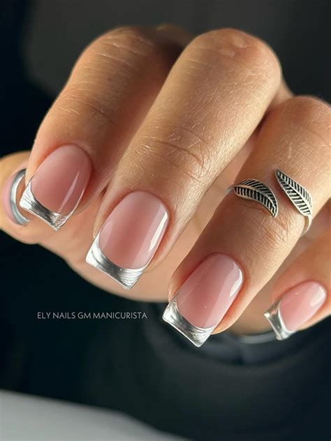 15 Chrome French Tip Manicure Youll Want To Try