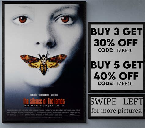 The Silence Of The Lambs Movieshow Poster Wall Art Etsy