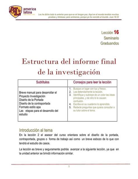 Estructura Final De La Investigacion Y Esther Montoya UDocz