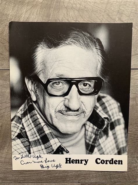 Vintage Rare Signed Henry Corden Head Shot Voice Fred Flintstones Tv